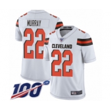 Men's Cleveland Browns #22 Eric Murray White Vapor Untouchable Limited Player 100th Season Football Jersey