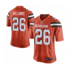 Men's Cleveland Browns #26 Greedy Williams Game Orange Alternate Football Jersey