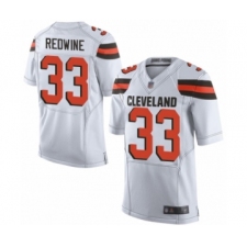 Men's Cleveland Browns #33 Sheldrick Redwine Elite White Football Jersey