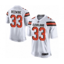 Men's Cleveland Browns #33 Sheldrick Redwine Game White Football Jersey