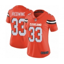 Women's Cleveland Browns #33 Sheldrick Redwine Orange Alternate Vapor Untouchable Limited Player Football Jersey