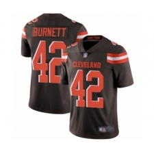 Men's Cleveland Browns #42 Morgan Burnett Brown Team Color Vapor Untouchable Limited Player Football Jersey