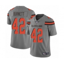 Men's Cleveland Browns #42 Morgan Burnett Limited Gray Inverted Legend Football Jersey