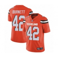 Youth Cleveland Browns #42 Morgan Burnett Orange Alternate Vapor Untouchable Limited Player Football Jersey