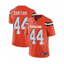 Men's Cleveland Browns #44 Sione Takitaki Orange Alternate Vapor Untouchable Limited Player Football Jersey