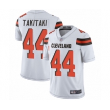 Youth Cleveland Browns #44 Sione Takitaki White Vapor Untouchable Limited Player Football Jersey