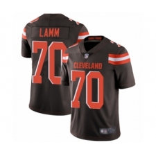 Men's Cleveland Browns #70 Kendall Lamm Brown Team Color Vapor Untouchable Limited Player Football Jersey