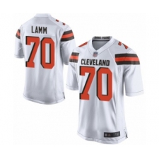Men's Cleveland Browns #70 Kendall Lamm Game White Football Jersey
