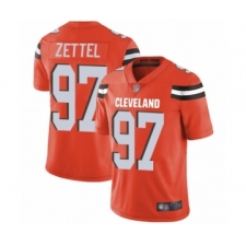 Men's Cleveland Browns #97 Anthony Zettel Orange Alternate Vapor Untouchable Limited Player Football Jersey