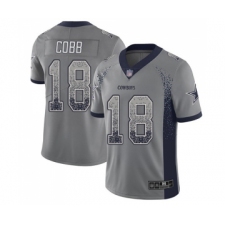 Men's Dallas Cowboys #18 Randall Cobb Limited Gray Rush Drift Fashion Football Jersey