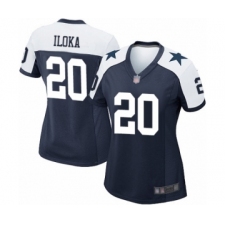 Women's Dallas Cowboys #20 George Iloka Game Navy Blue Throwback Alternate Football Jersey