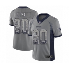 Youth Dallas Cowboys #20 George Iloka Limited Gray Rush Drift Fashion Football Jersey