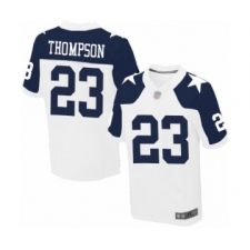 Men's Dallas Cowboys #23 Darian Thompson Elite White Throwback Alternate Football Jersey