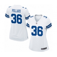 Women's Dallas Cowboys #36 Tony Pollard Game White Football Jersey