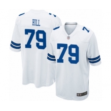 Men's Dallas Cowboys #79 Trysten Hill Game White Football Jersey