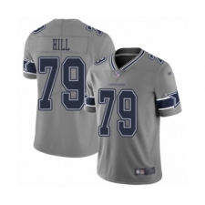 Men's Dallas Cowboys #79 Trysten Hill Limited Gray Inverted Legend Football Jersey