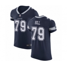 Men's Dallas Cowboys #79 Trysten Hill Navy Blue Team Color Vapor Untouchable Elite Player Football Jersey