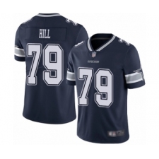Men's Dallas Cowboys #79 Trysten Hill Navy Blue Team Color Vapor Untouchable Limited Player Football Jersey