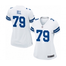 Women's Dallas Cowboys #79 Trysten Hill Game White Football Jersey