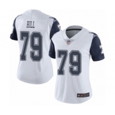 Women's Dallas Cowboys #79 Trysten Hill Limited White Rush Vapor Untouchable Football Jersey