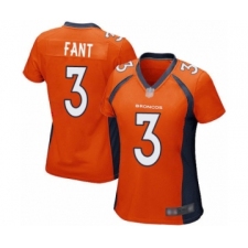 Women's Denver Broncos #3 Drew Lock Game Orange Team Color Football Jersey