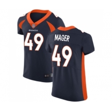 Men's Denver Broncos #49 Craig Mager Navy Blue Alternate Vapor Untouchable Elite Player Football Jersey