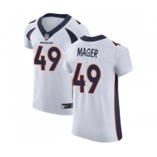 Men's Denver Broncos #49 Craig Mager White Vapor Untouchable Elite Player Football Jersey