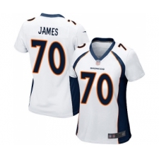 Women's Denver Broncos #70 Ja Wuan James Game White Football Jersey