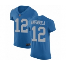 Men's Detroit Lions #12 Danny Amendola Blue Alternate Vapor Untouchable Elite Player Football Jersey