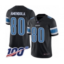 Men's Detroit Lions #80 Danny Amendola Limited Black Rush Vapor Untouchable 100th Season Football Jersey