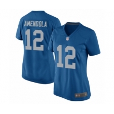 Women's Detroit Lions #12 Danny Amendola Game Blue Alternate Football Jersey