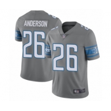 Youth Detroit Lions #26 C.J. Anderson Limited Steel Rush Vapor Untouchable Football Jersey