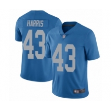 Men's Detroit Lions #43 Will Harris Blue Alternate Vapor Untouchable Limited Player Football Jersey