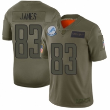Men's Detroit Lions #83 Jesse James Limited Camo 2019 Salute to Service Football Jersey