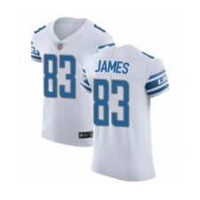 Men's Detroit Lions #83 Jesse James White Vapor Untouchable Elite Player Football Jersey