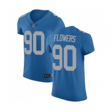 Men's Detroit Lions #90 Trey Flowers Blue Alternate Vapor Untouchable Elite Player Football Jersey