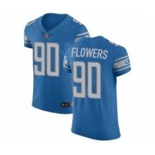 Men's Detroit Lions #90 Trey Flowers Blue Team Color Vapor Untouchable Elite Player Football Jersey