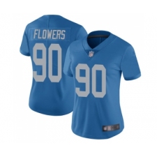 Women's Detroit Lions #90 Trey Flowers Blue Alternate Vapor Untouchable Limited Player Football Jersey