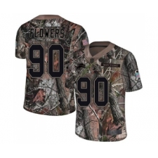 Youth Detroit Lions #90 Trey Flowers Limited Camo Rush Realtree Football Jersey