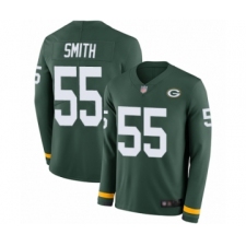 Men's Green Bay Packers #55 Za'Darius Smith Limited Green Therma Long Sleeve Football Jersey