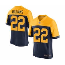 Men's Green Bay Packers #22 Dexter Williams Elite Navy Blue Alternate Football Jersey