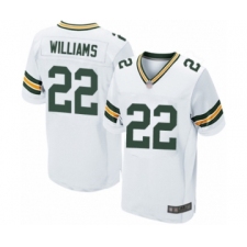 Men's Green Bay Packers #22 Dexter Williams Elite White Football Jersey