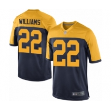 Men's Green Bay Packers #22 Dexter Williams Game Navy Blue Alternate Football Jersey