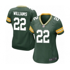 Women's Green Bay Packers #22 Dexter Williams Game Green Team Color Football Jersey