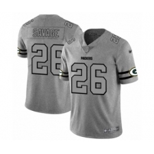 Men's Green Bay Packers #26 Darnell Savage Jr. Limited Gray Team Logo Gridiron Limited Football Jersey