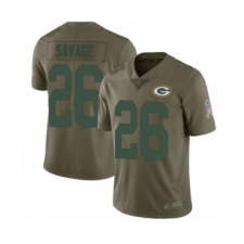 Men's Green Bay Packers #26 Darnell Savage Jr. Limited Olive 2017 Salute to Service Football Jerseys