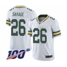 Men's Green Bay Packers #26 Darnell Savage Jr. White Vapor Untouchable Limited Player 100th Season Football Jersey