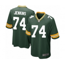 Men's Green Bay Packers #74 Elgton Jenkins Game Green Team Color Football Jersey