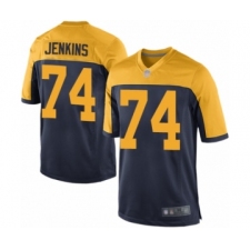 Men's Green Bay Packers #74 Elgton Jenkins Game Navy Blue Alternate Football Jersey