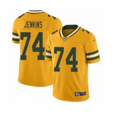 Men's Green Bay Packers #74 Elgton Jenkins Limited Gold Inverted Legend Football Jersey
